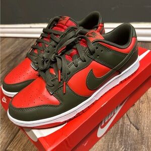 Nike Dunk Low Retro Men’s Size 11  DS  Cargo Khaki /Mystic Red/White